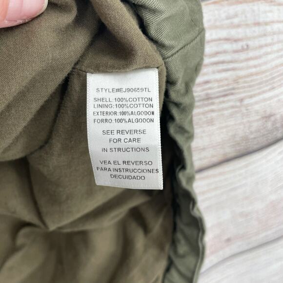 En Creme Floral Embroidered Military Jacket Women's Size‎ Medium Green - Picture 10 of 14